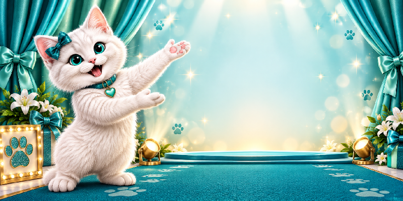 Snowball presenting the member's banner showcase